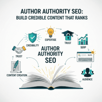 Professional author bio example showing credentials, expertise, and trust signals for SEO