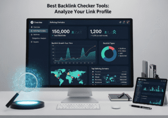Comparison table showing features and pricing of top 12 backlink checker tools