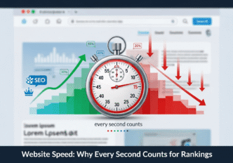 Website speed test results showing fast vs slow loading times