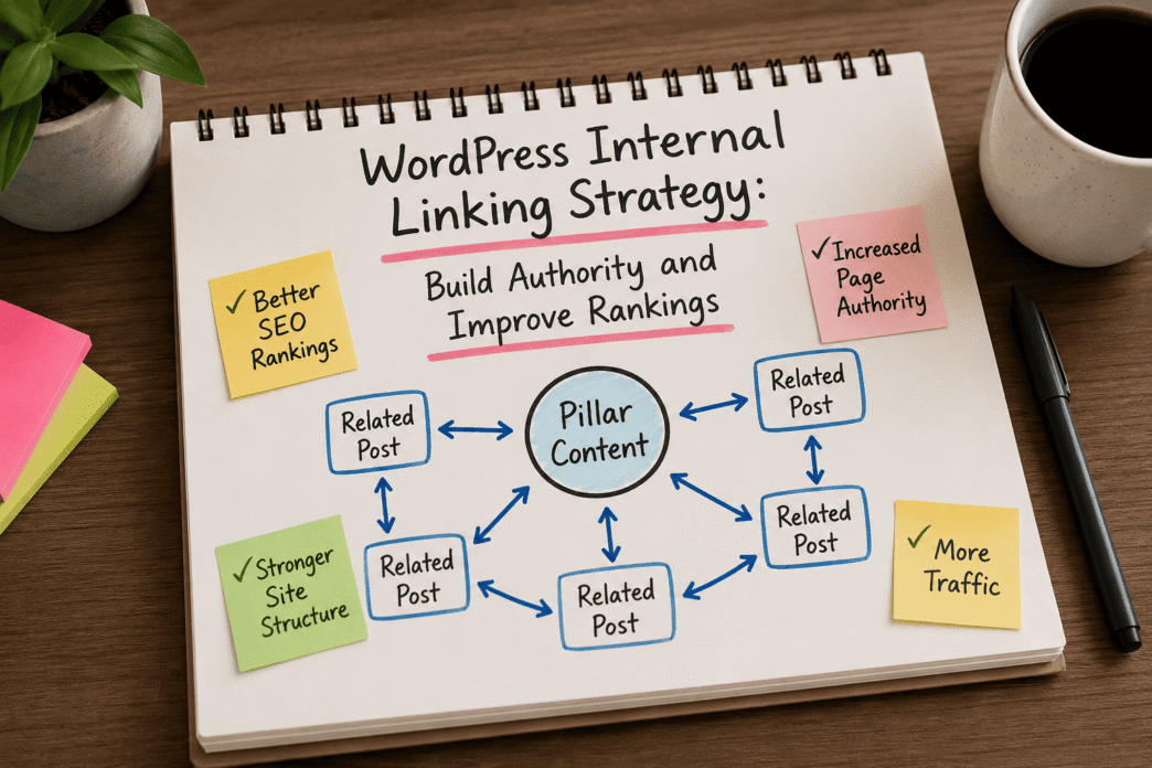SEO linking strategy brainstorming setup