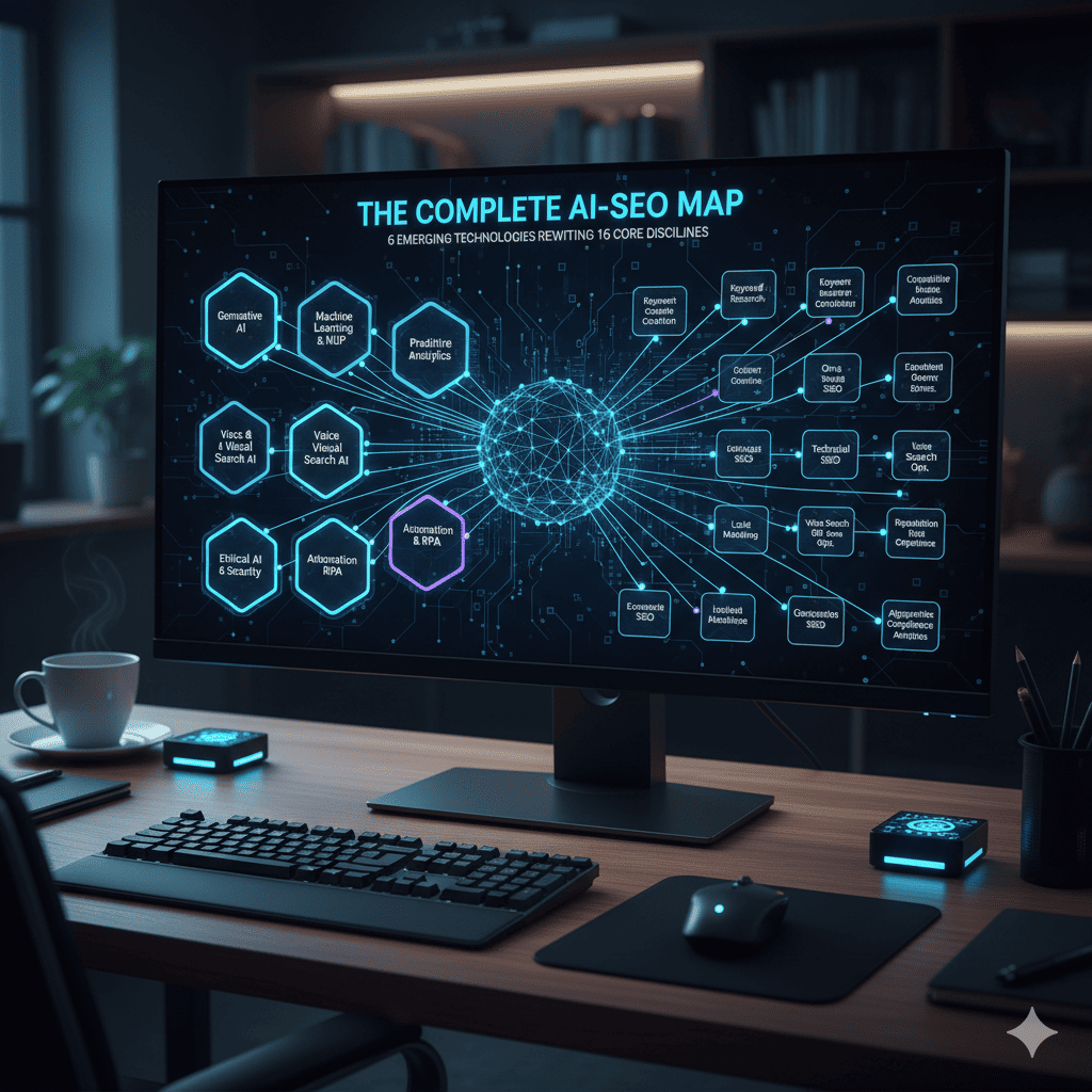 The Complete AI-SEO Map: 6 Emerging Technologies Rewriting 16 Core Disciplines