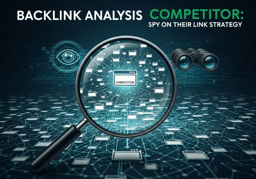 Side-by-side comparison chart showing your backlink profile versus top 3 competitors