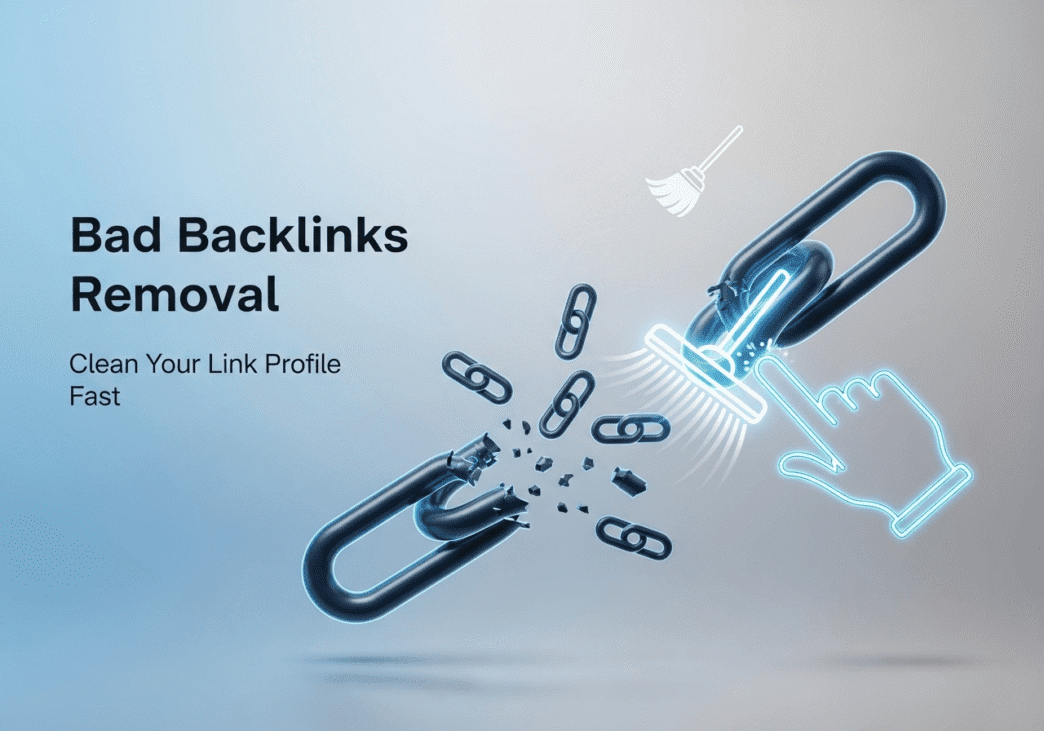 Step-by-step screenshot guide showing how to use Google's disavow tool interface