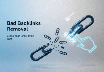 Step-by-step screenshot guide showing how to use Google's disavow tool interface