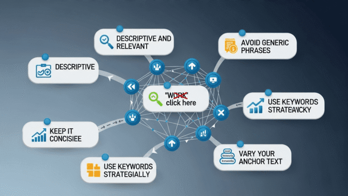 Highlighted anchor text examples showing natural, keyword-rich, and branded variations
