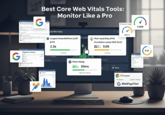 Dashboard screenshot comparing PageSpeed Insights and RUM monitoring interfaces