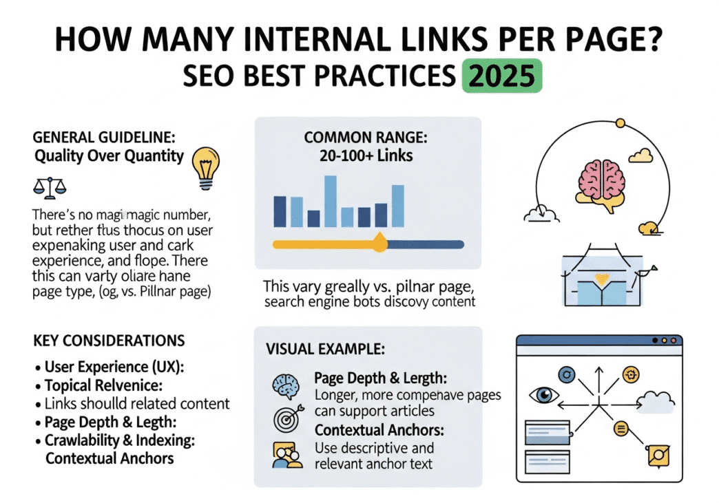 internal link quantities for different page types and content lengths