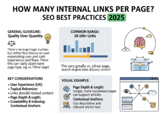 internal link quantities for different page types and content lengths