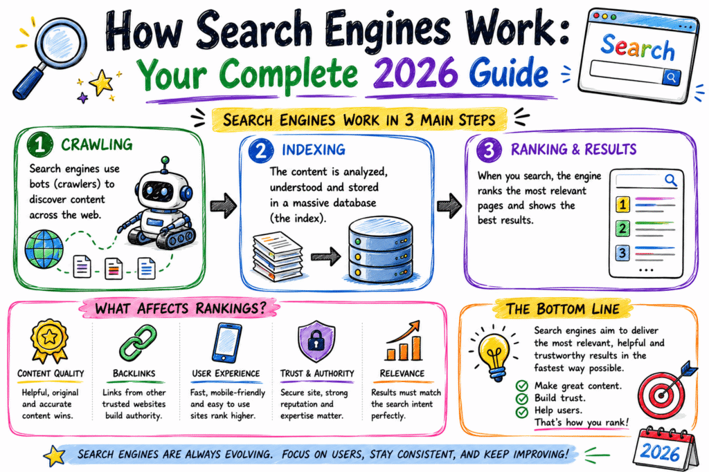 How search engines work: 2026 guide