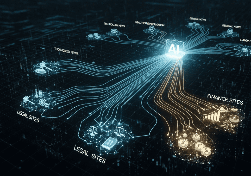 "Legal and Finance Sites Lead AI Referral Boom with 55% Share of New Traffic Sources"