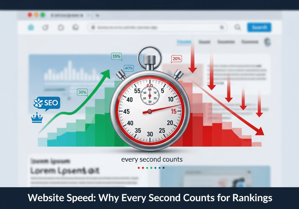 Website speed test results showing fast vs slow loading times