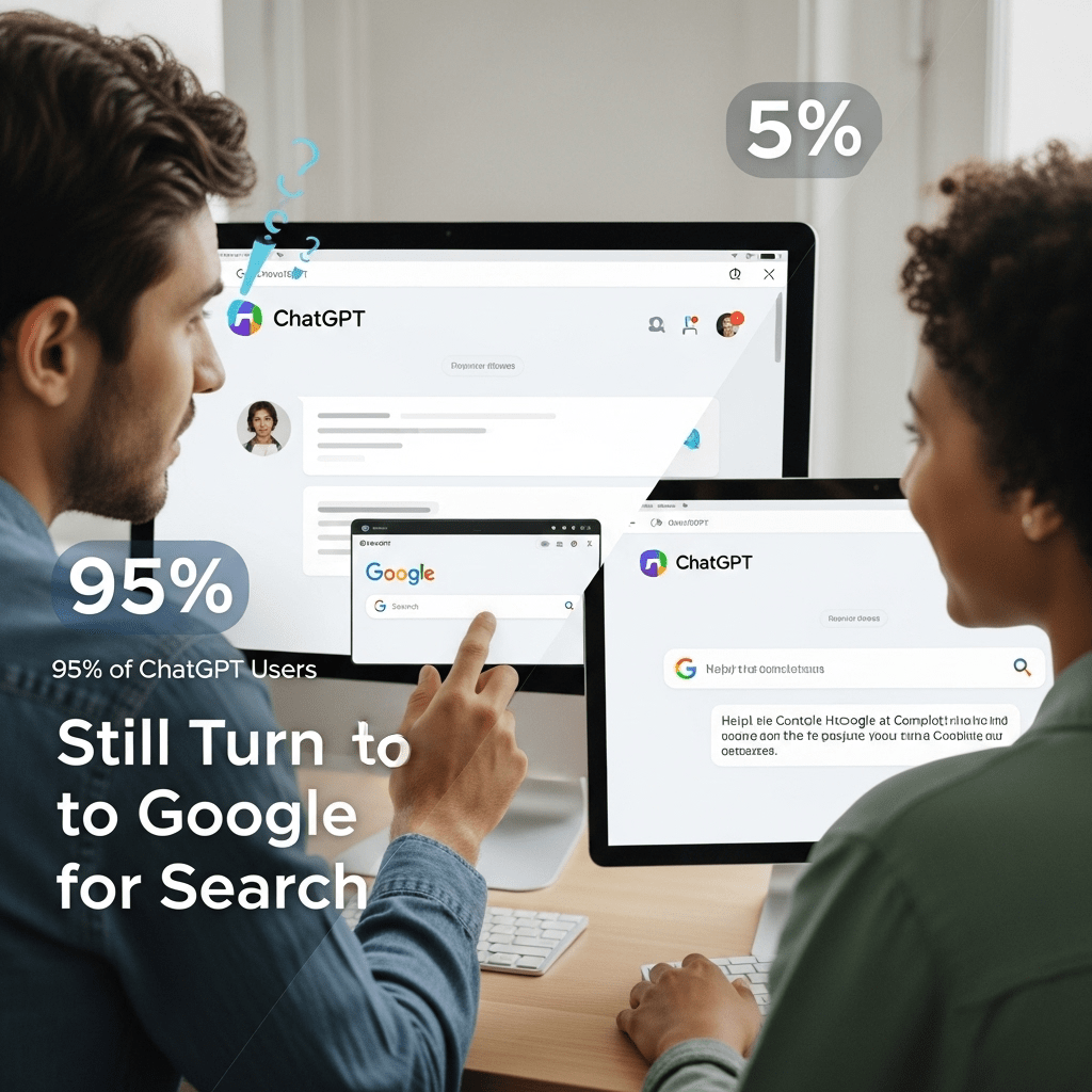 95 percent ChatGPT Users Still Turn to Google for Search