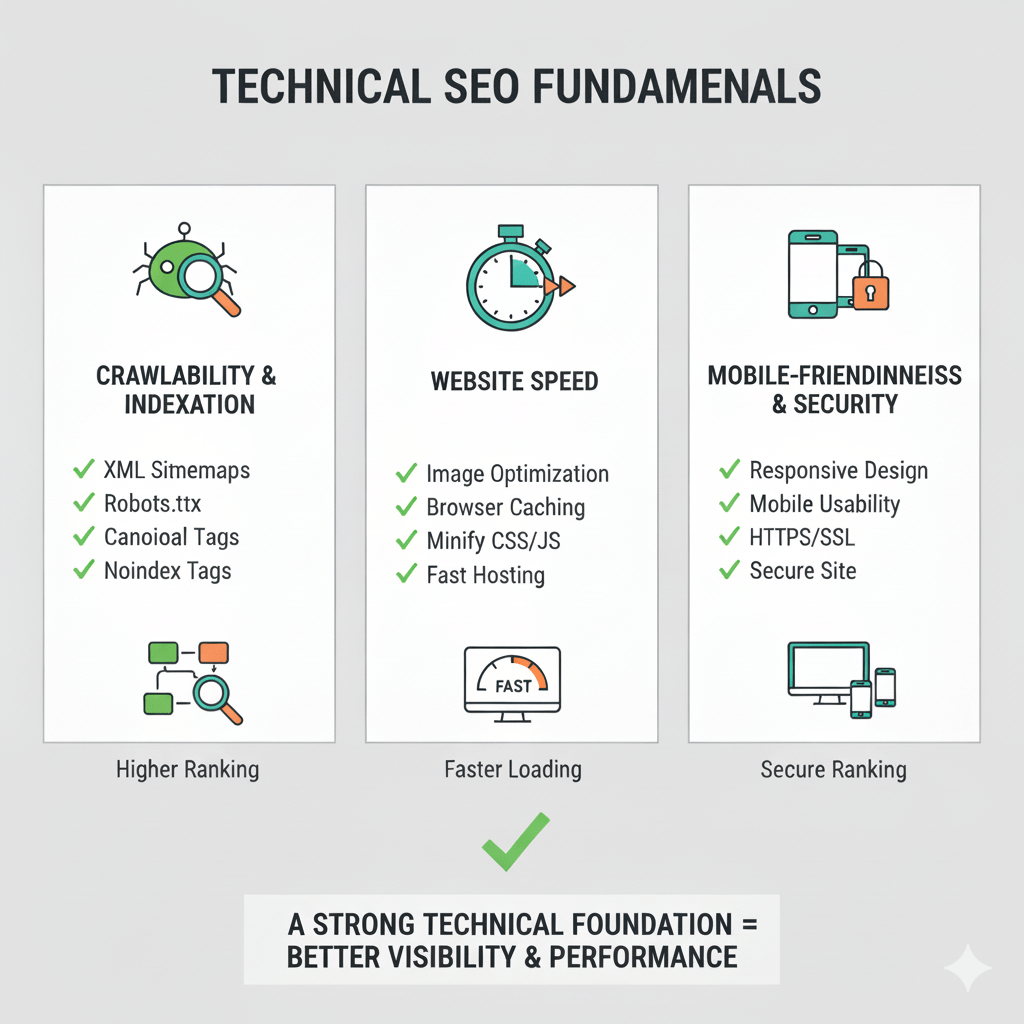 Technical SEO Fundamentals: The Complete Guide to Building a Crawlable, Fast, and Search-Ready Website