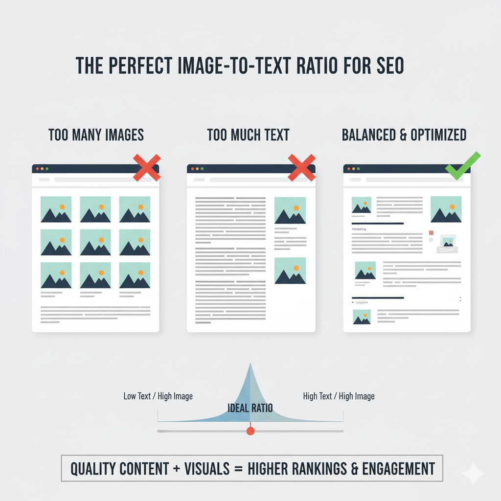 The Perfect Image-to-Text Ratio for On-Page SEO: Finding Your Content Sweet Spot