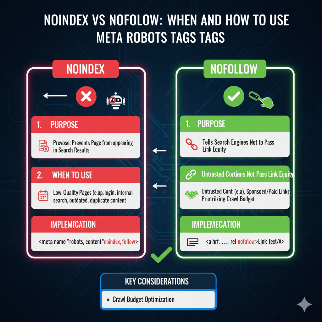 Noindex vs Nofollow: When and How to Use Meta Robots Tags