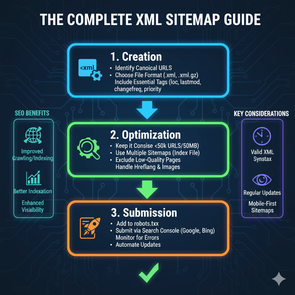 The Complete XML Sitemap Guide: Creation, Optimization, and Submission