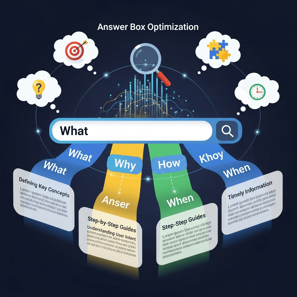 Answer Box Optimization: Targeting "What, Why, How, When" Query Snippets