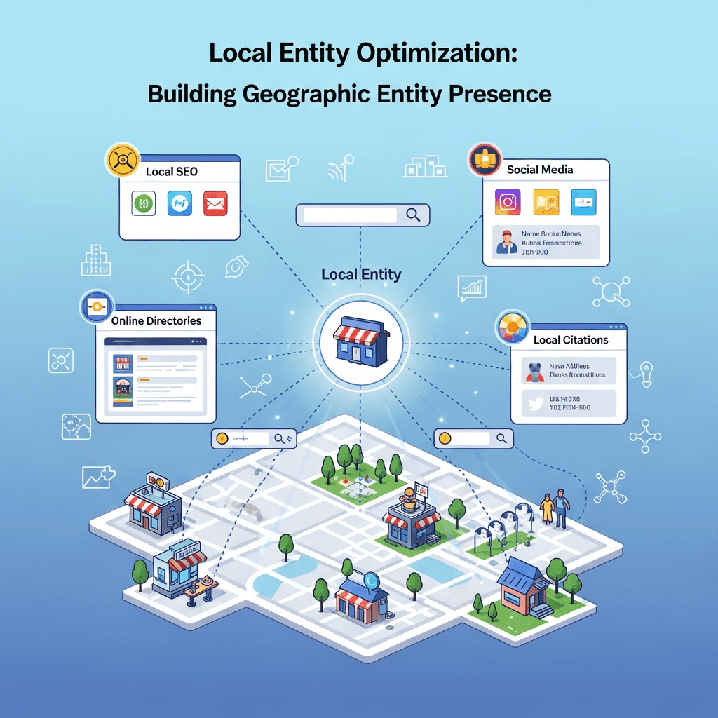 Local Entity Optimization: Building Geographic Entity Presence