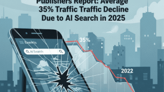 Publishers Report: Average 35% Traffic Decline Due to AI Search in 2025