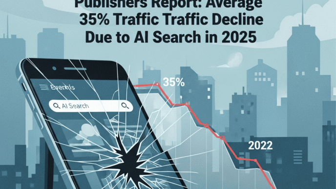 Publishers Report: Average 35% Traffic Decline Due to AI Search in 2025