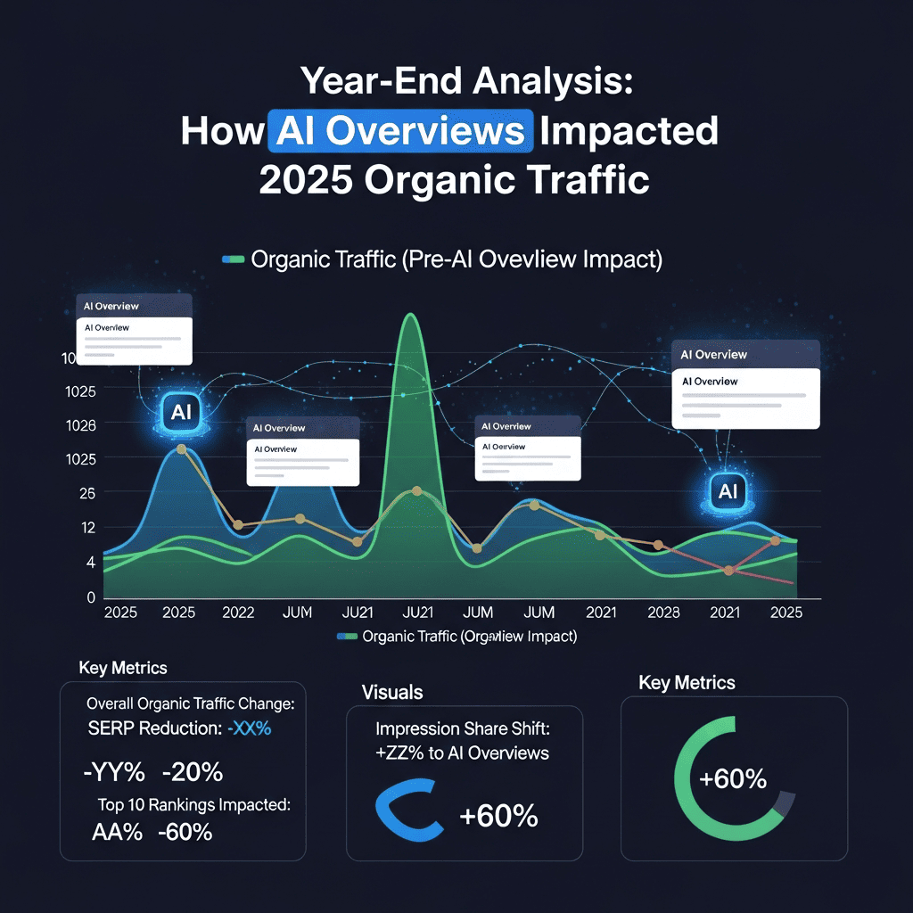 Year-End Analysis: How AI Overviews Impacted 2025 Organic Traffic