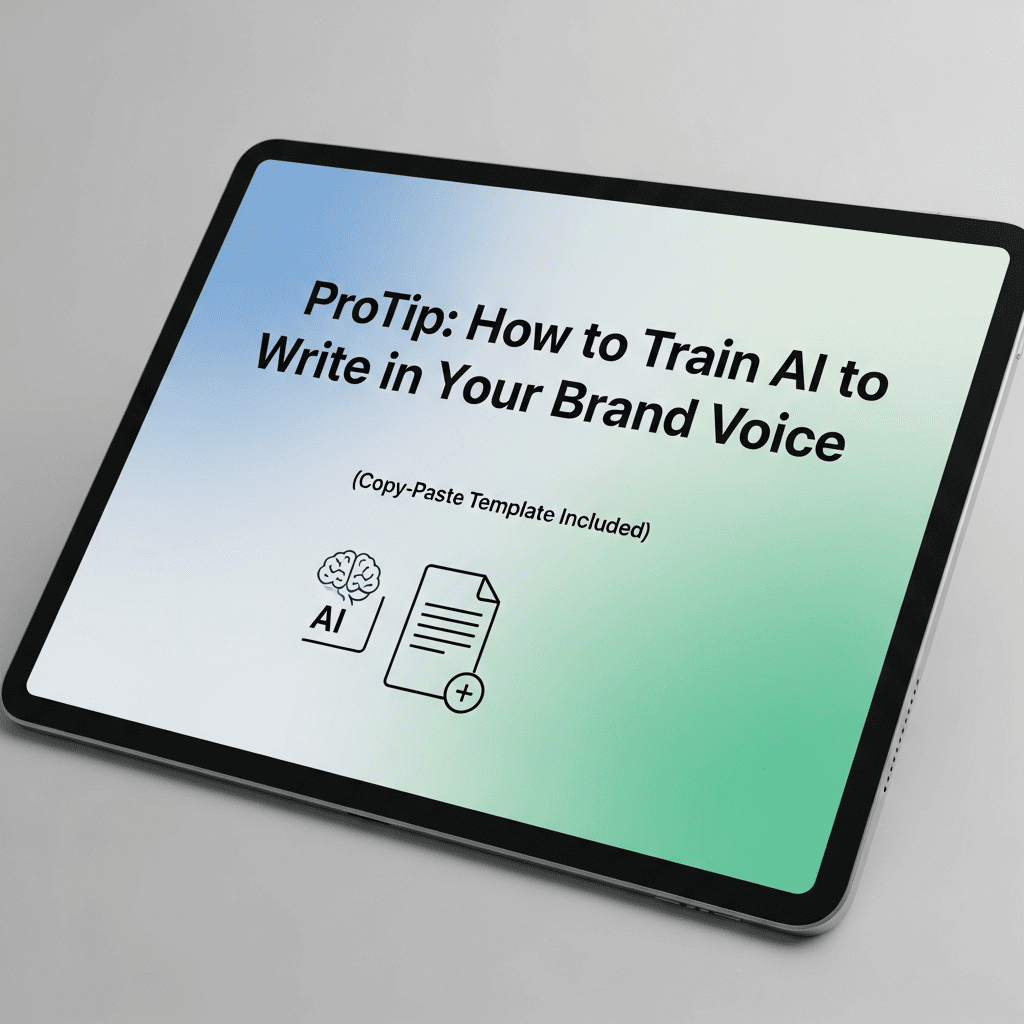 ProTip: How to Train AI to Write in Your Brand Voice (Copy-Paste Template Included)