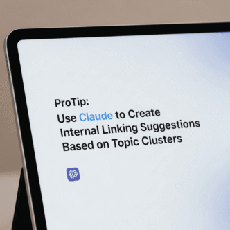 ProTip: Use Claude to Create Internal Linking Suggestions Based on Topic Clusters