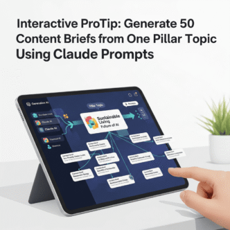 Interactive ProTip: Generate 50 Content Briefs from One Pillar Topic Using Claude Prompts