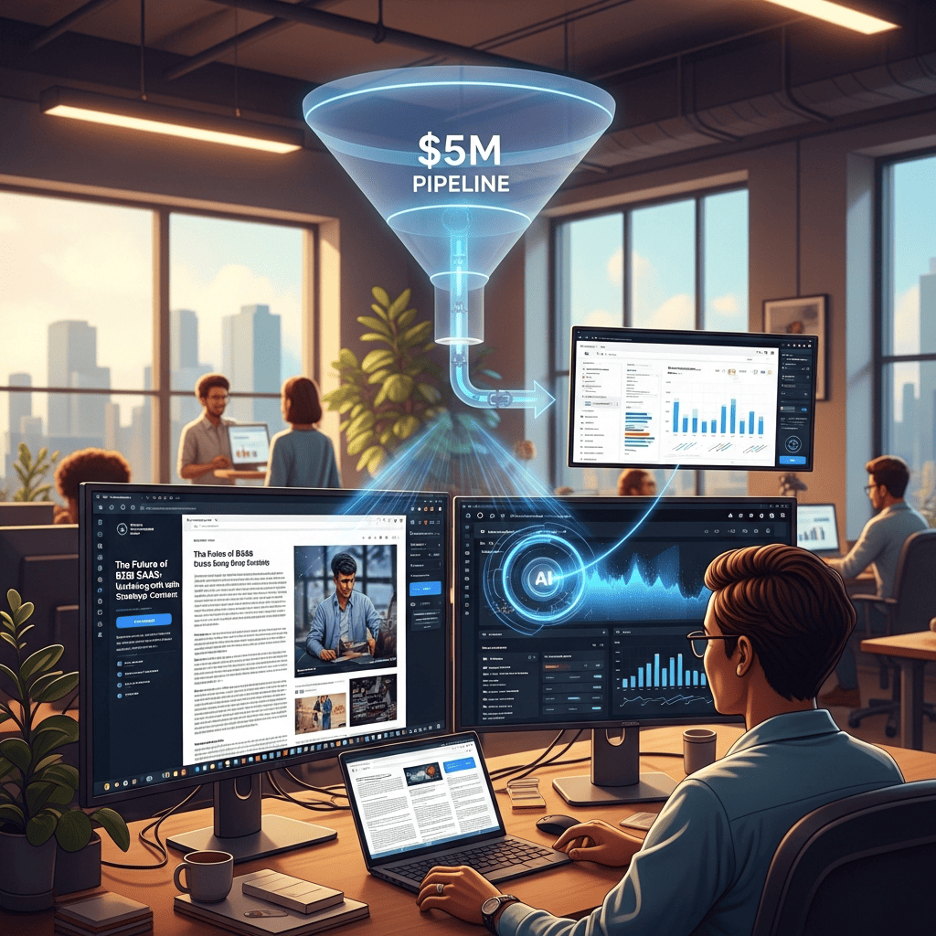 B2B SaaS: $5M Pipeline from Long-Form Content + AI Research Acceleration