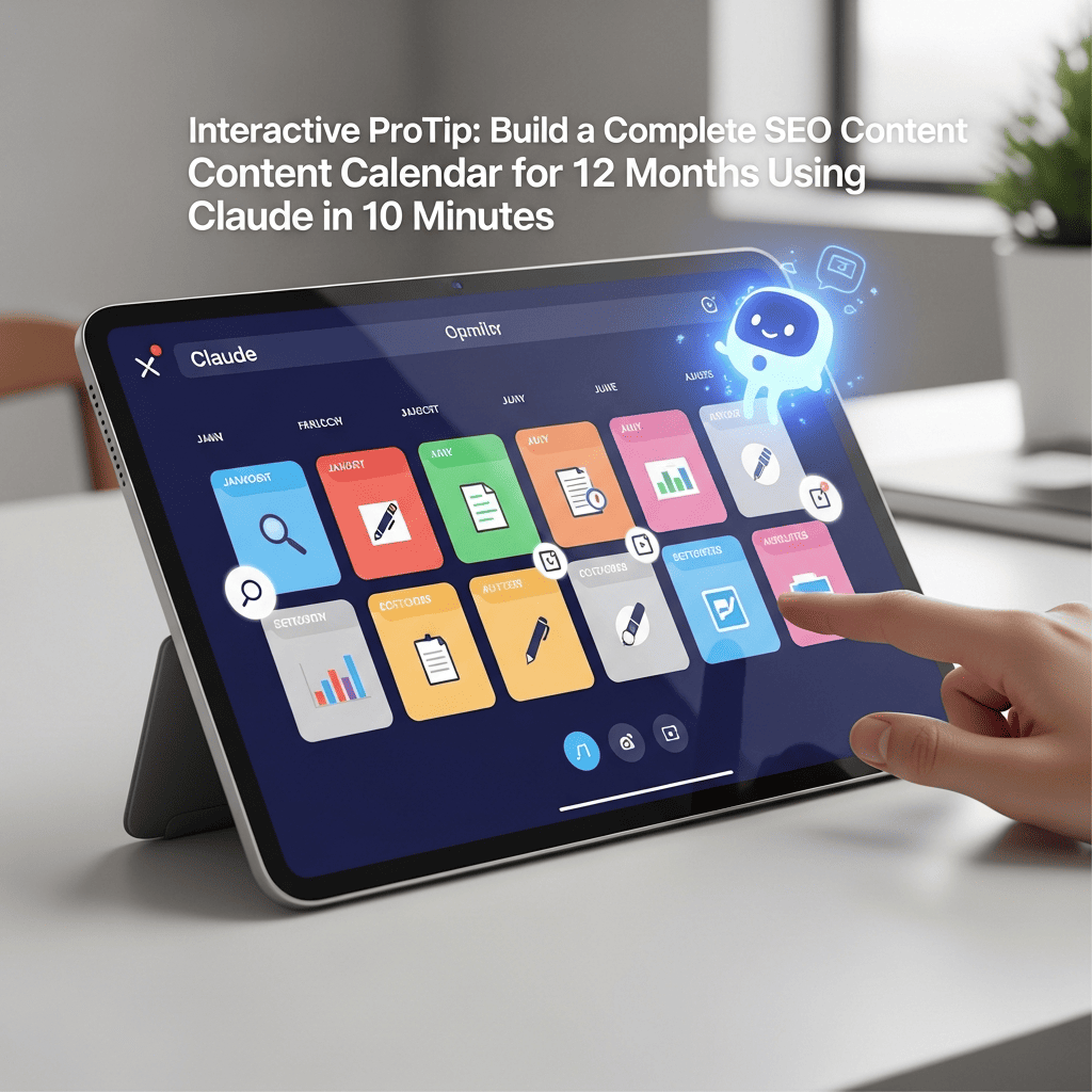 Interactive ProTip: Build a Complete SEO Content Calendar for 12 Months Using Claude in 10 Minutes
