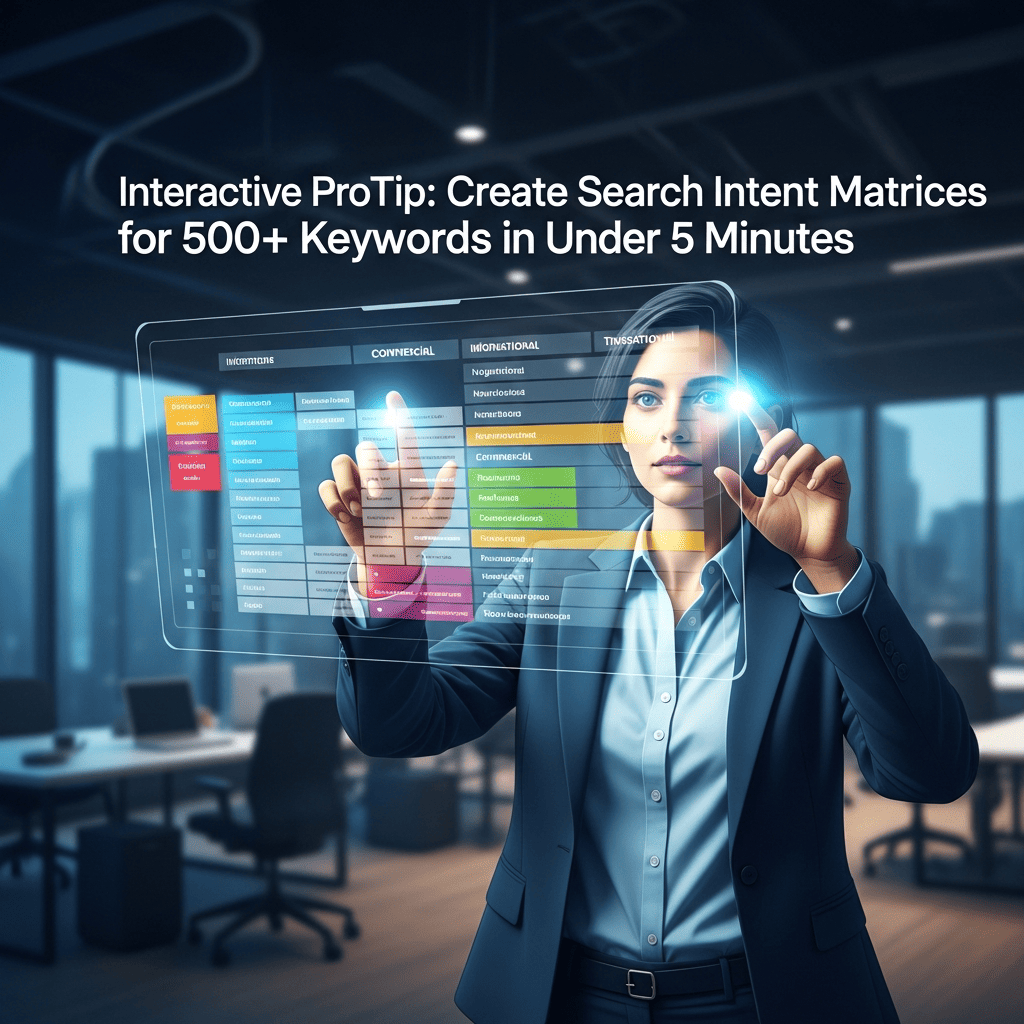 Interactive ProTip: Create Search Intent Matrices for 500+ Keywords in Under 5 Minutes