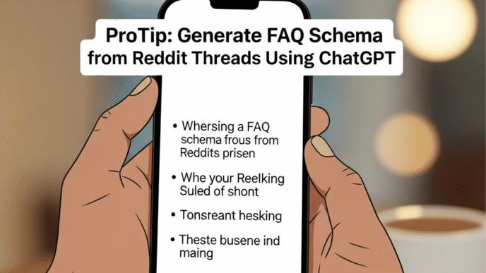 ProTip: Generate FAQ Schema from Reddit Threads Using ChatGPT