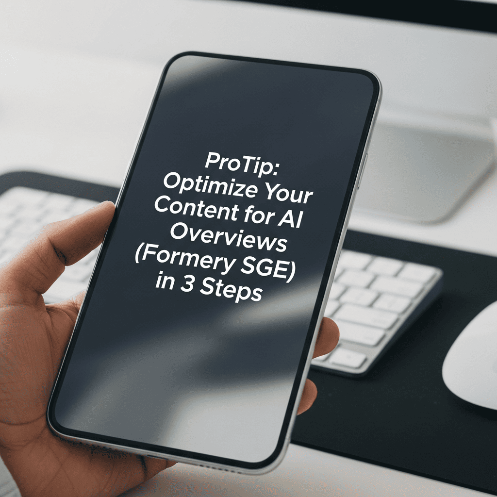 ProTip: Optimize Your Content for AI Overviews (Formerly SGE) in 3 Steps
