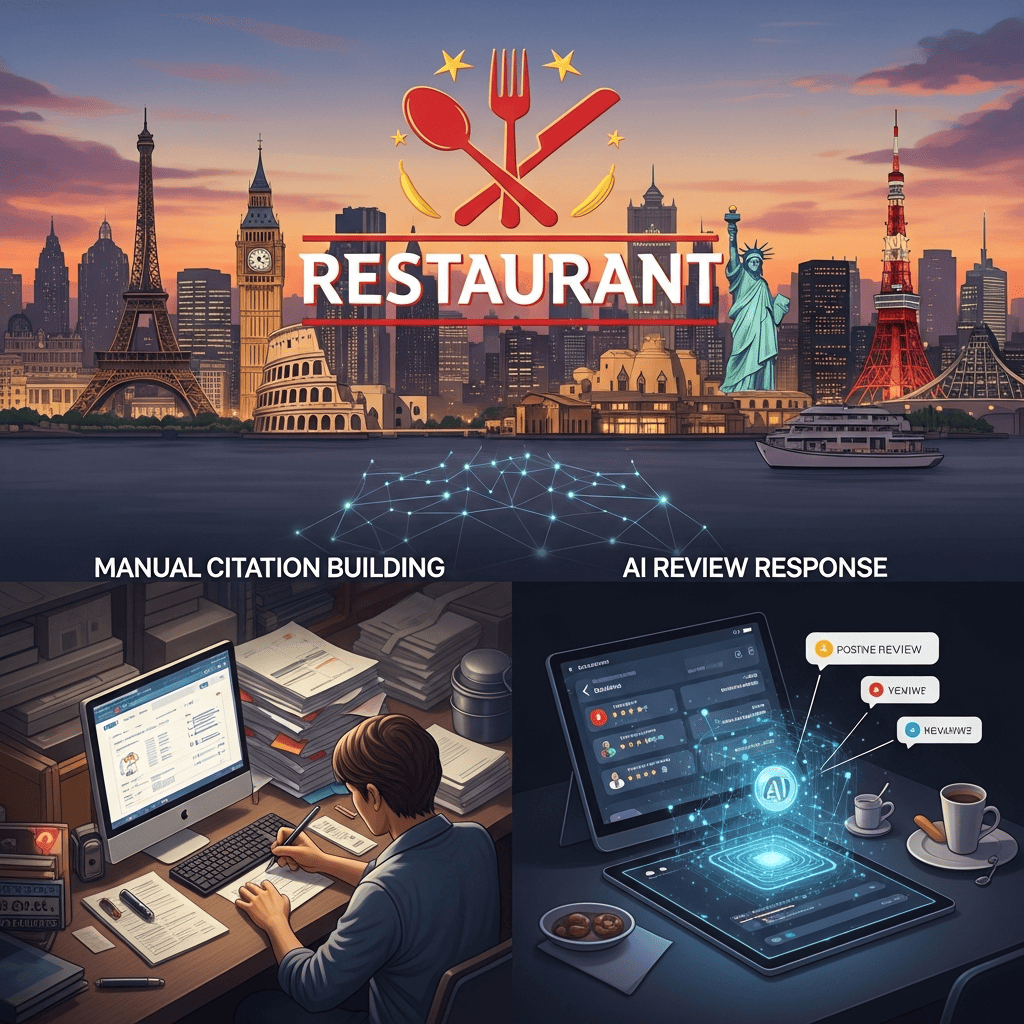 Restaurant Chain Dominates 15 Cities: Manual Citation Building + AI Review Response
