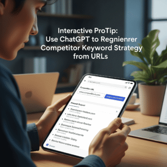 Interactive ProTip: Use ChatGPT to Reverse-Engineer Competitor Keyword Strategy from URLs