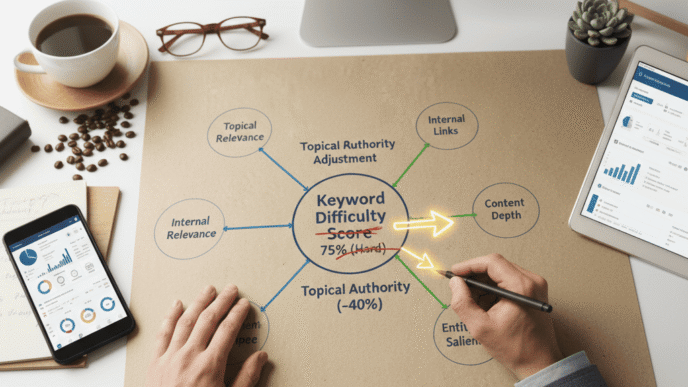 How to Apply the Topical Authority Adjustment to Keyword Difficulty Scores