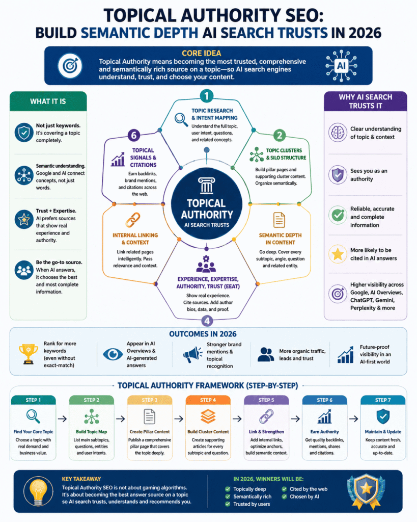 Topical Authority SEO Build Semantic Depth AI Search Trusts