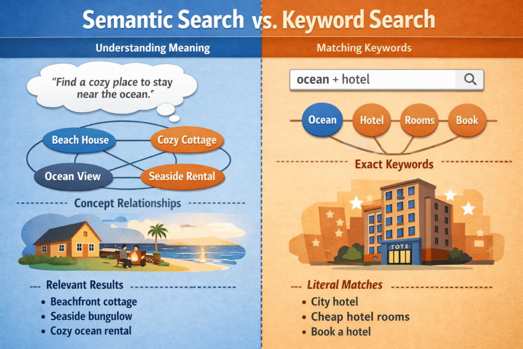 how semantic search evaluates
