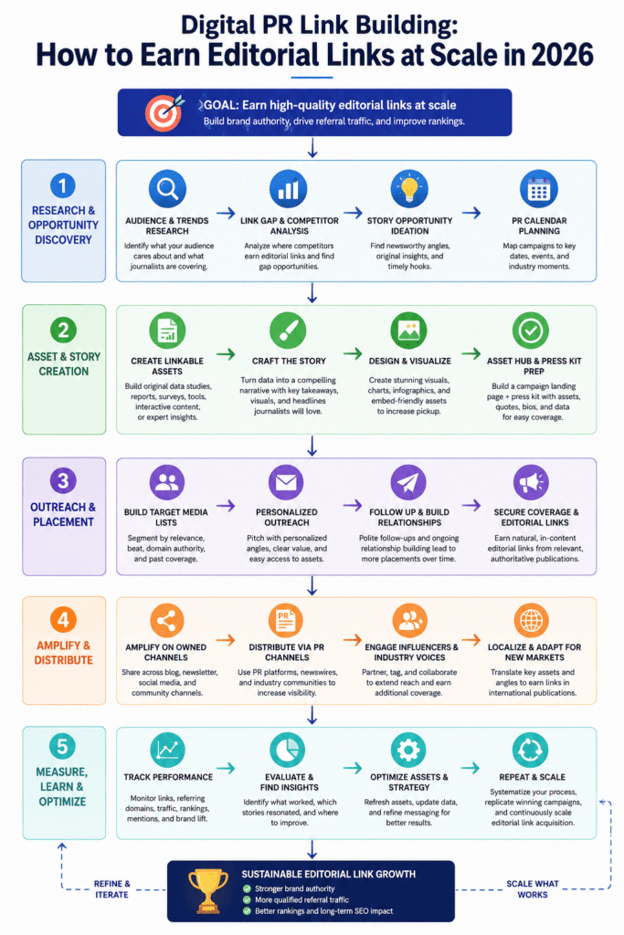 Digital PR link building process