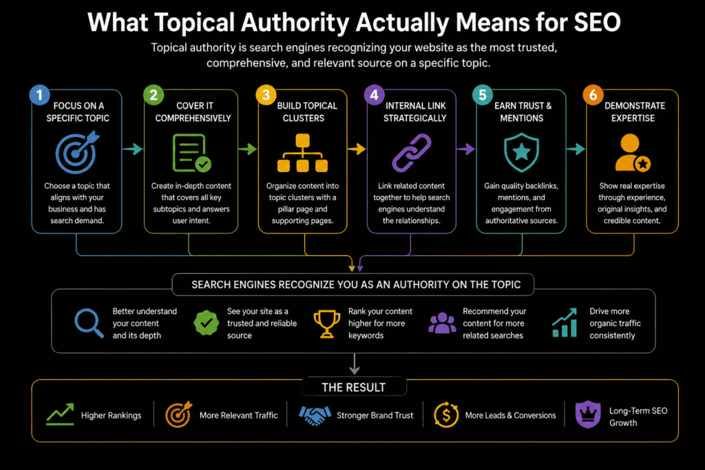 AI search system evaluation criteria for topical authority