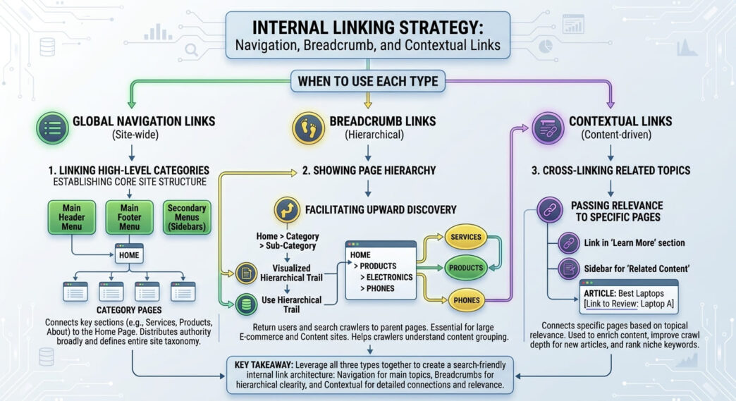 Navigation, Breadcrumb and Contextual Links
